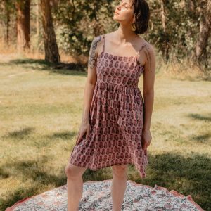 Sofia Mini Dress - Magenta Floral - Image 1