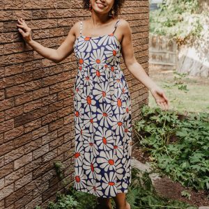 Sofia Midi Dress - Navy Floral - Image 4