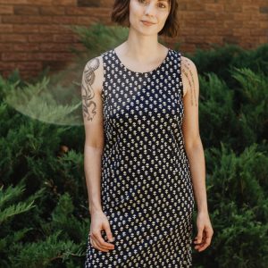 Evanston Dress - Micro Floral Navy - Image 1