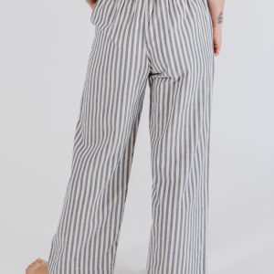 Emmy Drawstring Pant - Pinstripe Blue - Image 6