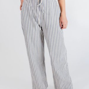 Emmy Drawstring Pant - Pinstripe Blue - Image 7