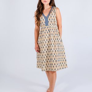 Jaya Sleeveless Dress - Blue Floral - Image 6