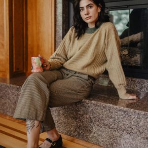 Emmy Drawstring Pant - Houndstooth - Image 3