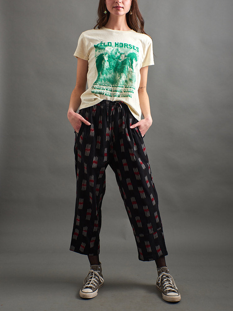 Miller Easy Pant - Black Ikat - Image 1