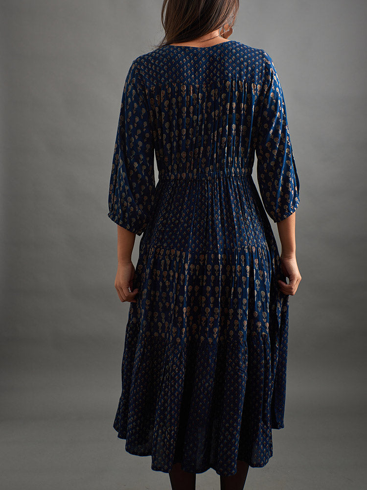 Adriana Dress - Midnight Floral Mix - Image 5