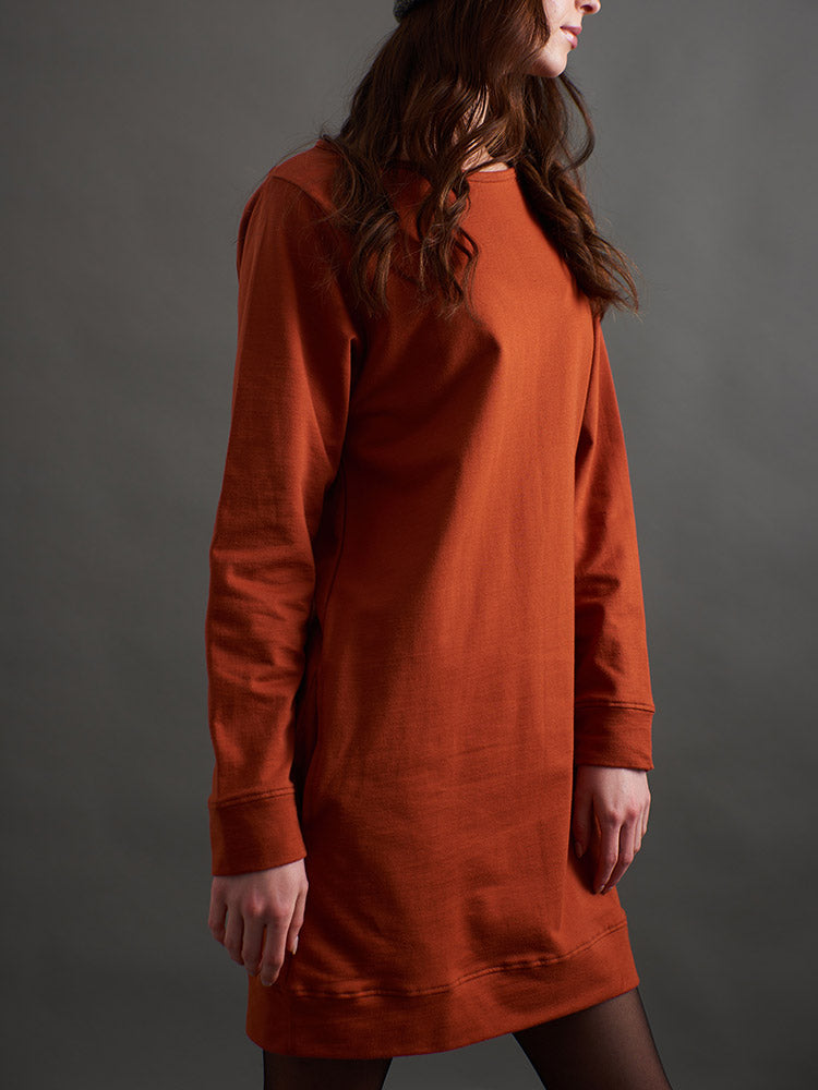 Sweatshirt Dress - Loop Knit Clay - Image 2