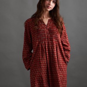 Victoria Tunic Dress - Currant Red - Image 4