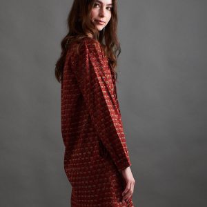 Victoria Tunic Dress - Currant Red - Image 6