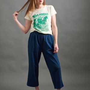 Fae Wide-Leg Pant - Loop Knit Blue - Image 4