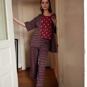 Rosie Pant - Plum Ikat - Image 6