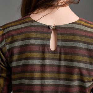 Kavita Dress - Chocolate Stripe - Image 3