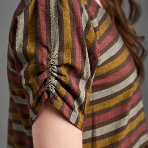 Kavita Dress - Chocolate Stripe - Image 5