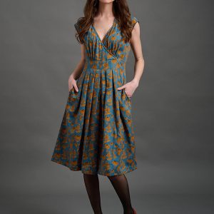 Lucille Dress - Teal Floral - Image 3
