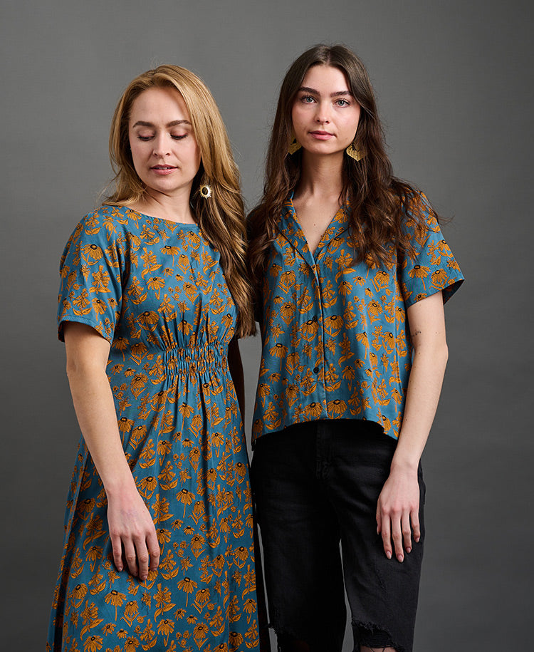 Camp Shirt - Teal Floral - Image 9