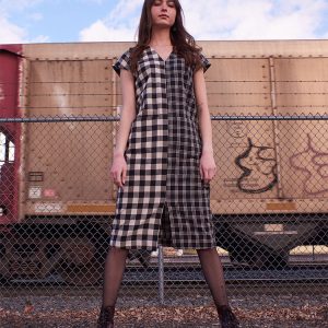 Padma Pocket Dress - Black and White Mix - Image 15