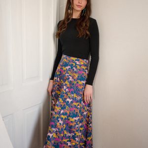 Lucinda Maxi Skirt - Blue Horses - Image 5