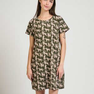 Hudson Shirt Dress - Leopard Green - Image 6