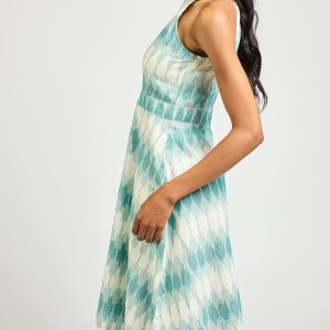 Ilona Dress - Teal Ikat - Image 3
