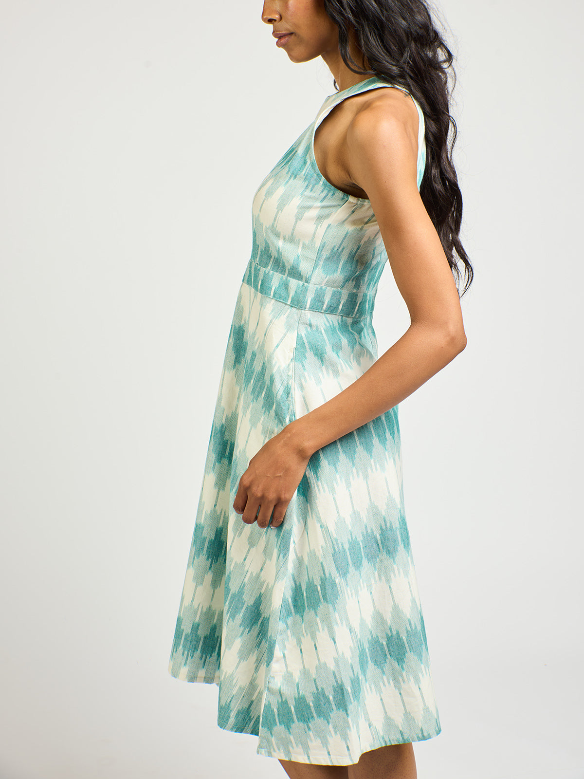Ilona Dress - Teal Ikat - Image 3