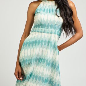 Ilona Dress - Teal Ikat - Image 2