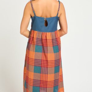 Ivy Midi Dress - Persimmon Plaid - Image 3
