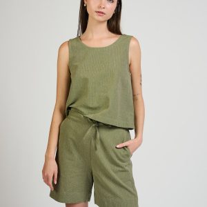 Larisa Short - Olive Chambray - Image 5