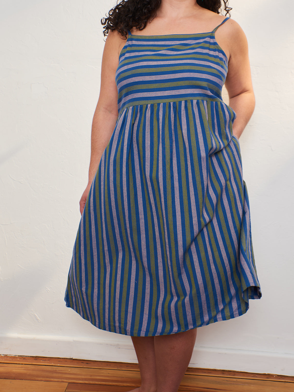 Ivy Midi Dress - Lavender Stripe - Image 7