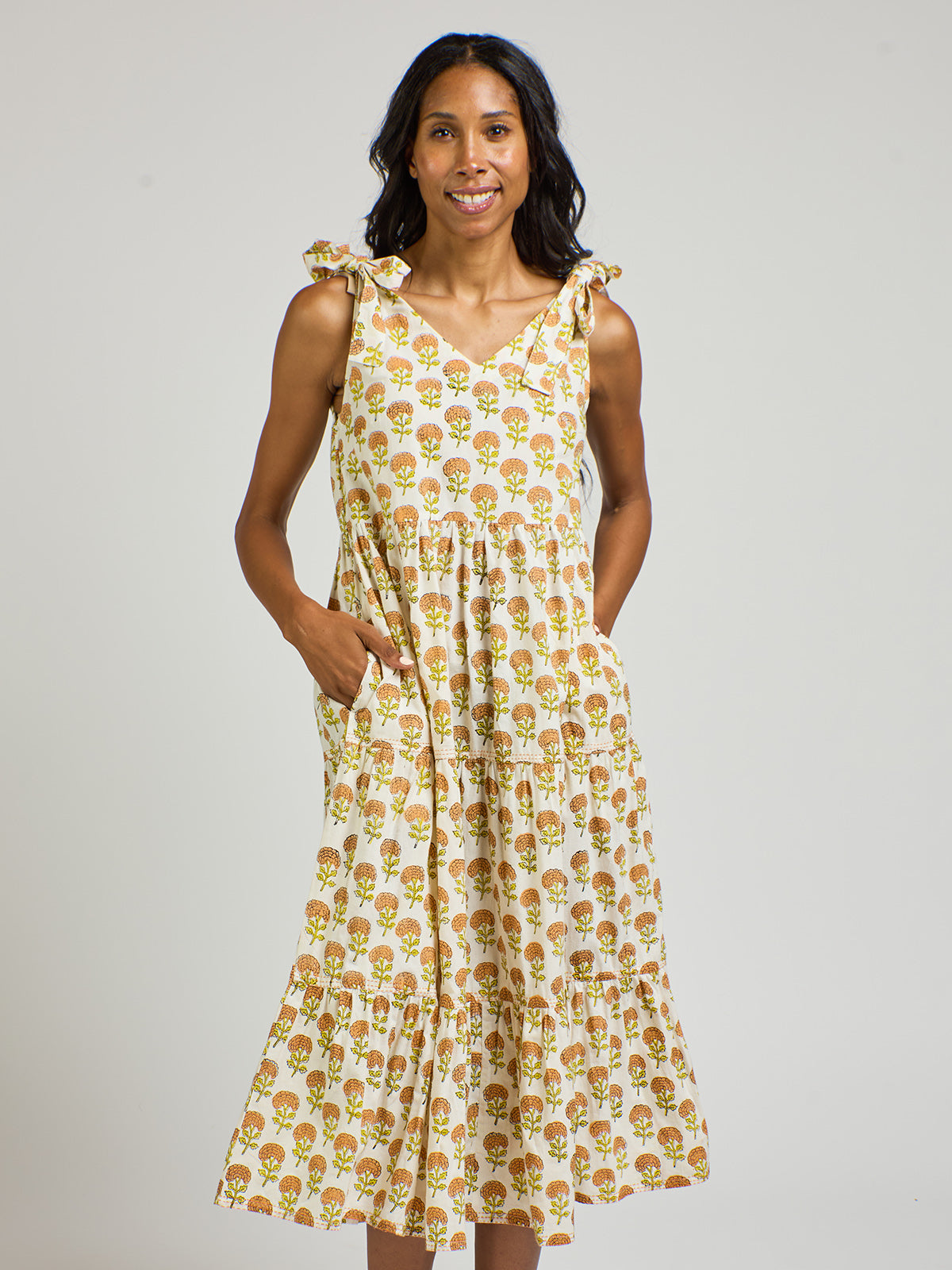Lorelei Tiered Dress - Marigold - Image 2