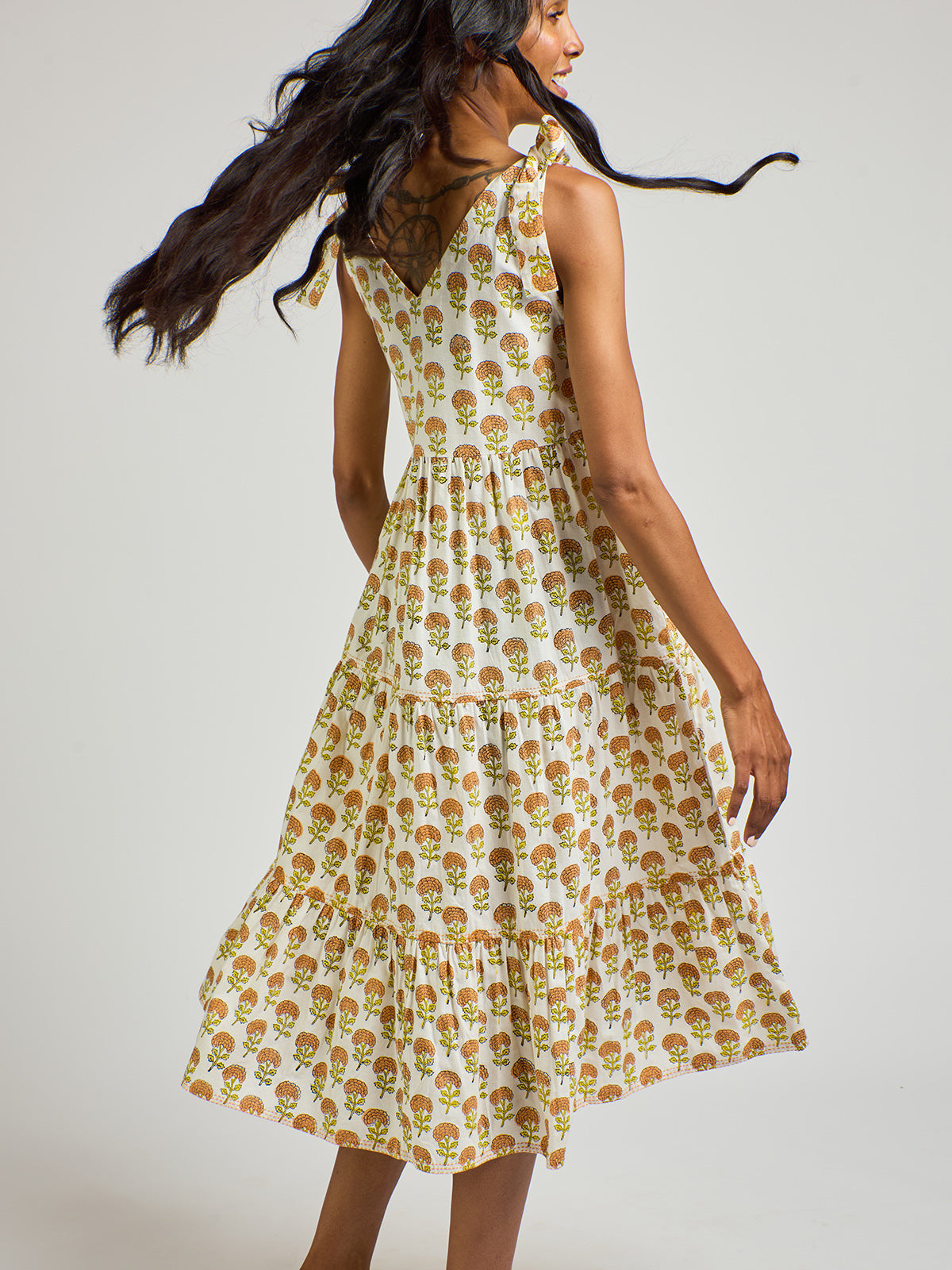 Lorelei Tiered Dress - Marigold - Image 6
