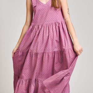 Lorelei Tiered Dress - Purple Buds - Image 6