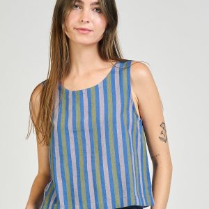 Neko Tank - Lavender Stripe - Image 2