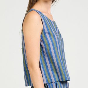 Neko Tank - Lavender Stripe - Image 3