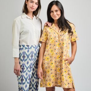 Mae Oversized Shirt - White Waves - Image 5