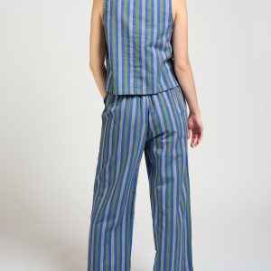 Emmy Drawstring Pant - Lavender Stripe - Image 7