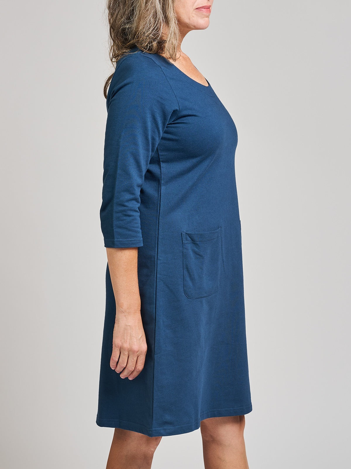 Sylvan Shift Dress - Loop Knit Blue - Image 2