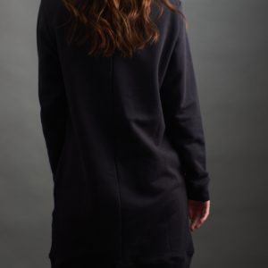 Sweatshirt Dress - Black Loop Knit - Image 5