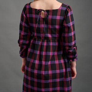 Nico Mini Dress - Ultra Violet Plaid - Image 2