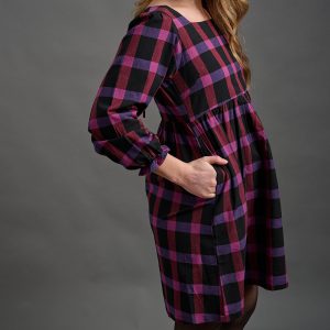 Nico Mini Dress - Ultra Violet Plaid - Image 5