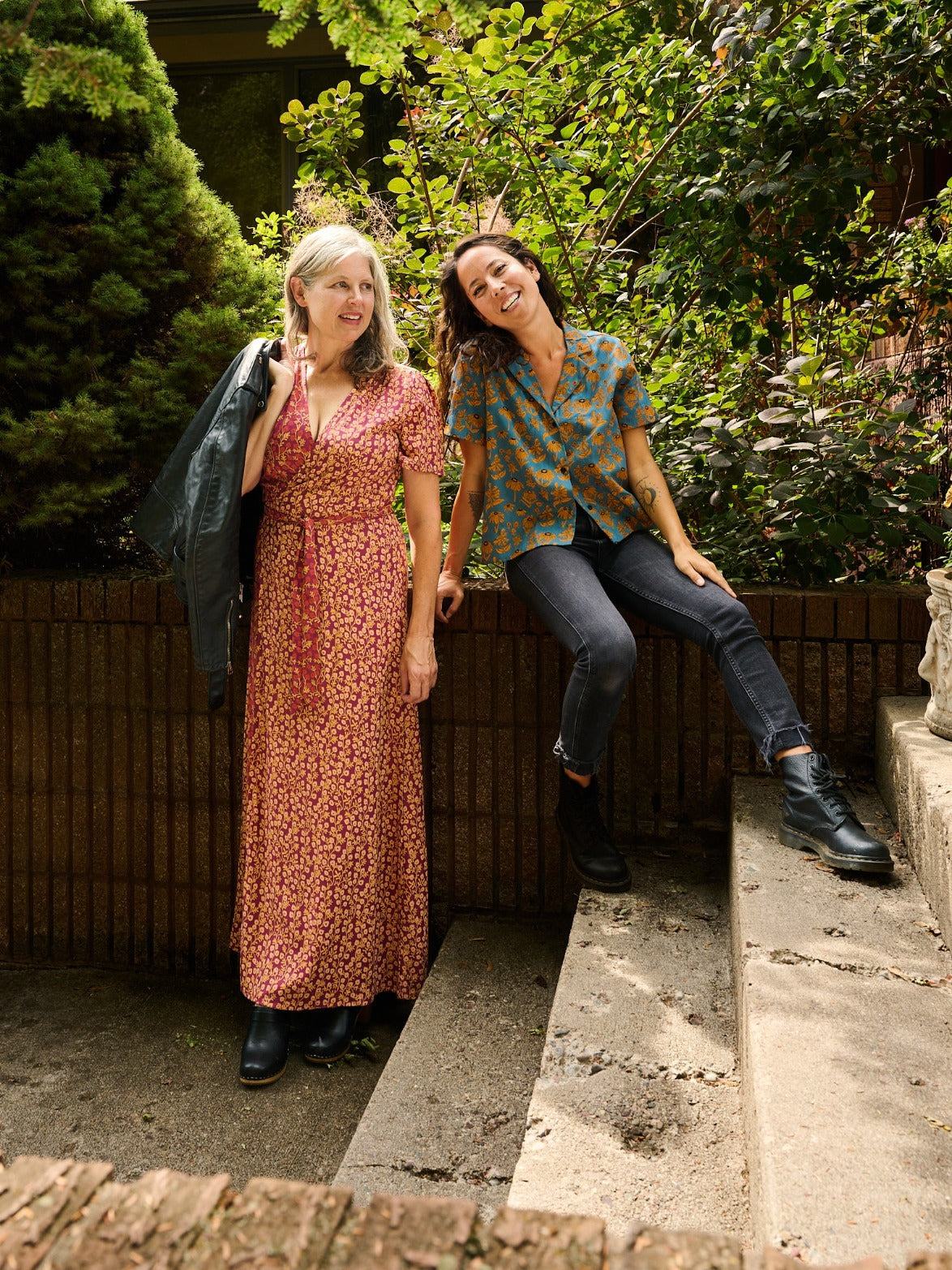 Wrap Maxi Dress - Berry Poppy Mix - Image 2