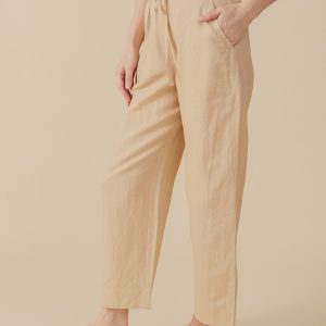 Emmy Drawstring Pant - Birch Linen - Image 3