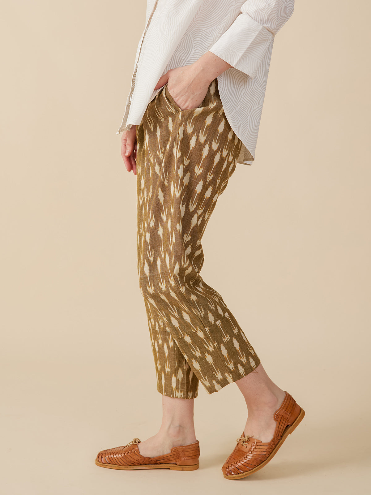 Miller Easy Pant - Olive Ikat - Image 1
