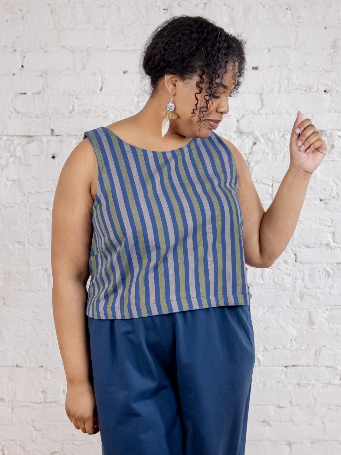 Neko Tank - Lavender Stripe - Image 5