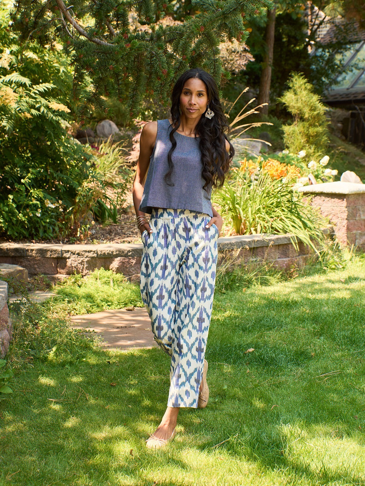 Tabitha Pant - Seashore Ikat - Image 1