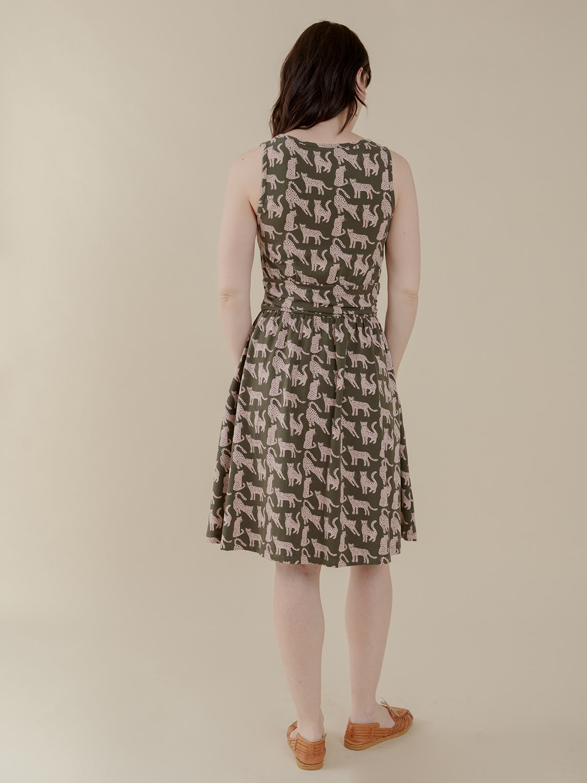 Asheville Dress - Leopard Green - Image 4