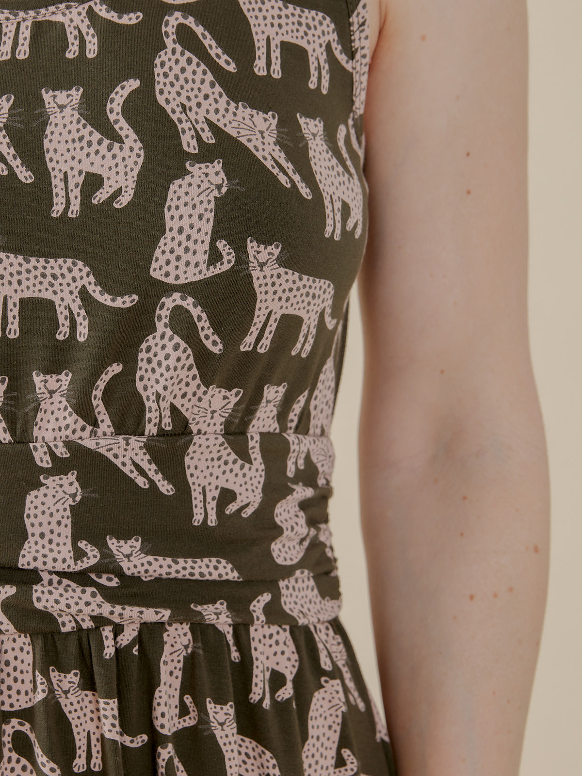 Asheville Dress - Leopard Green - Image 2