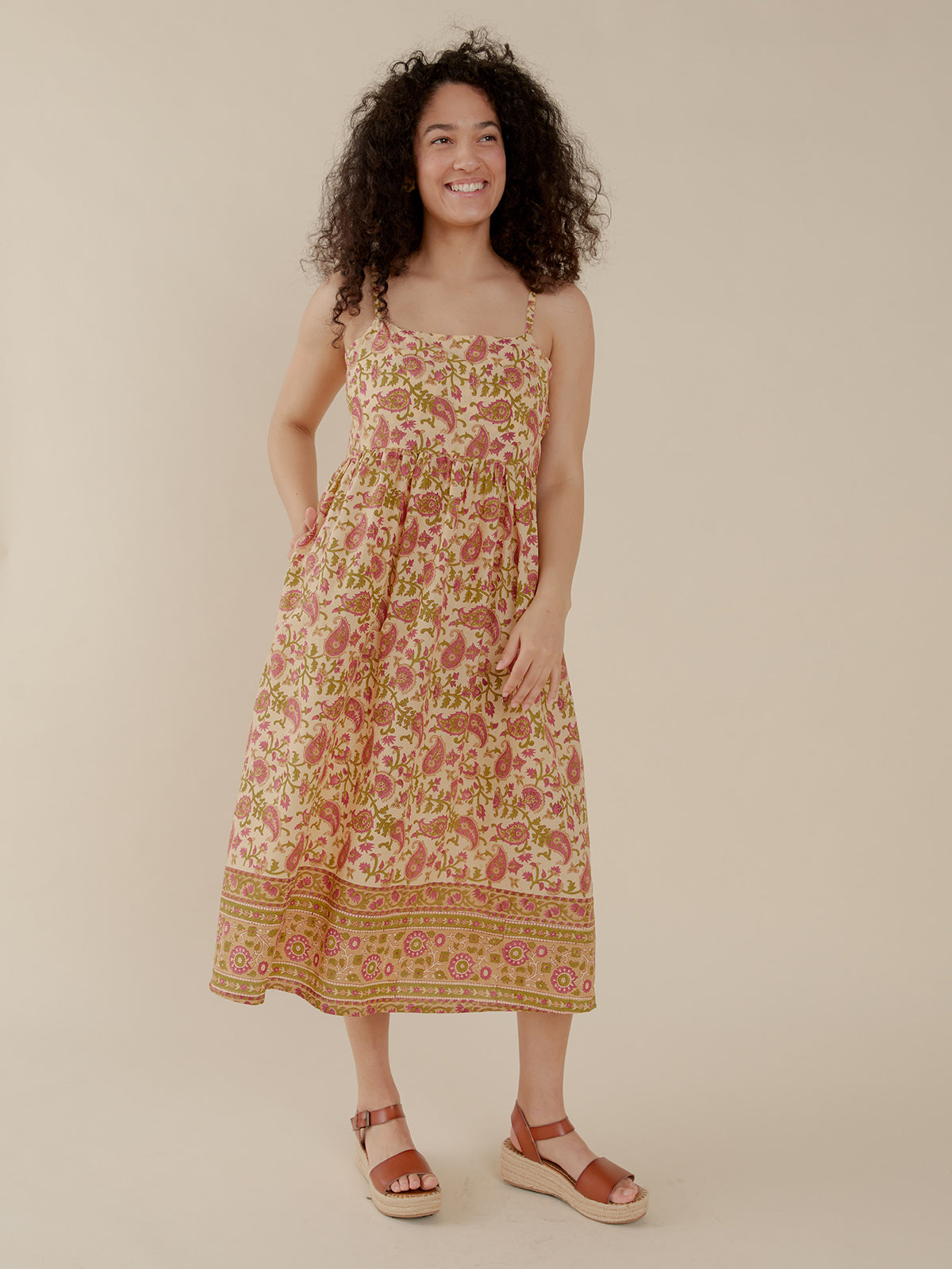 Sofia Midi Dress - Floral Paisley - Image 1