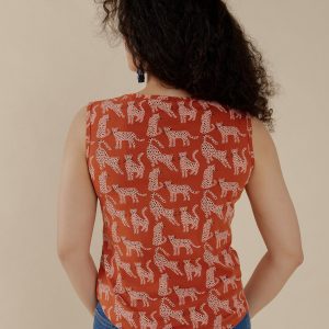 Millie Muscle Tee - Leopard Sienna - Image 6