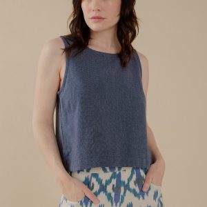 Neko Tank - Blue Chambray - Image 2