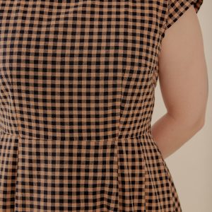 Devonshire Dress - Black and Tan Small Gingham - Image 2