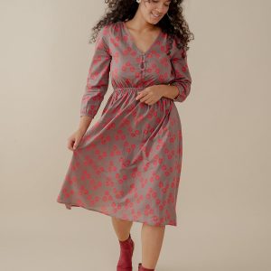 Mia Dress - Fuchsia Floral - Image 1